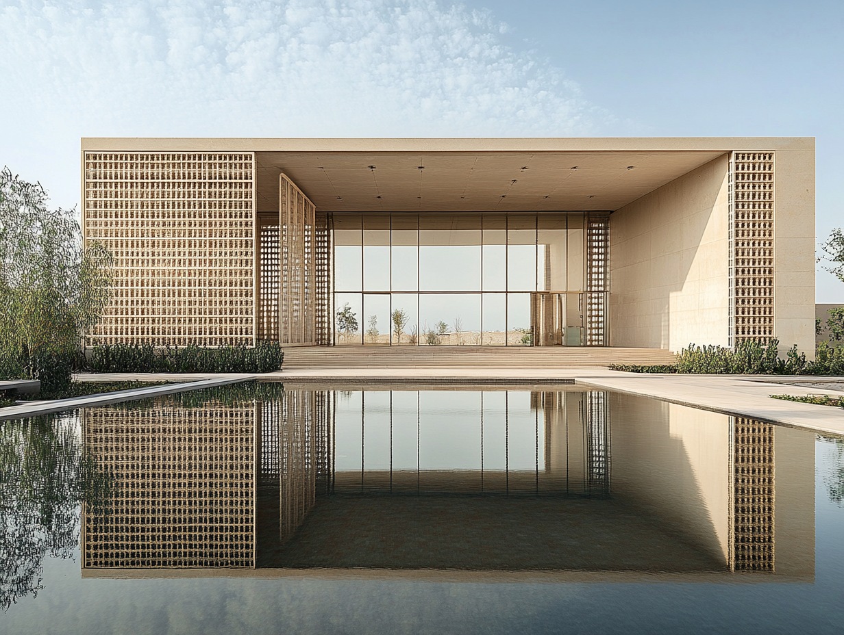 Exploration IA — façade en claustra