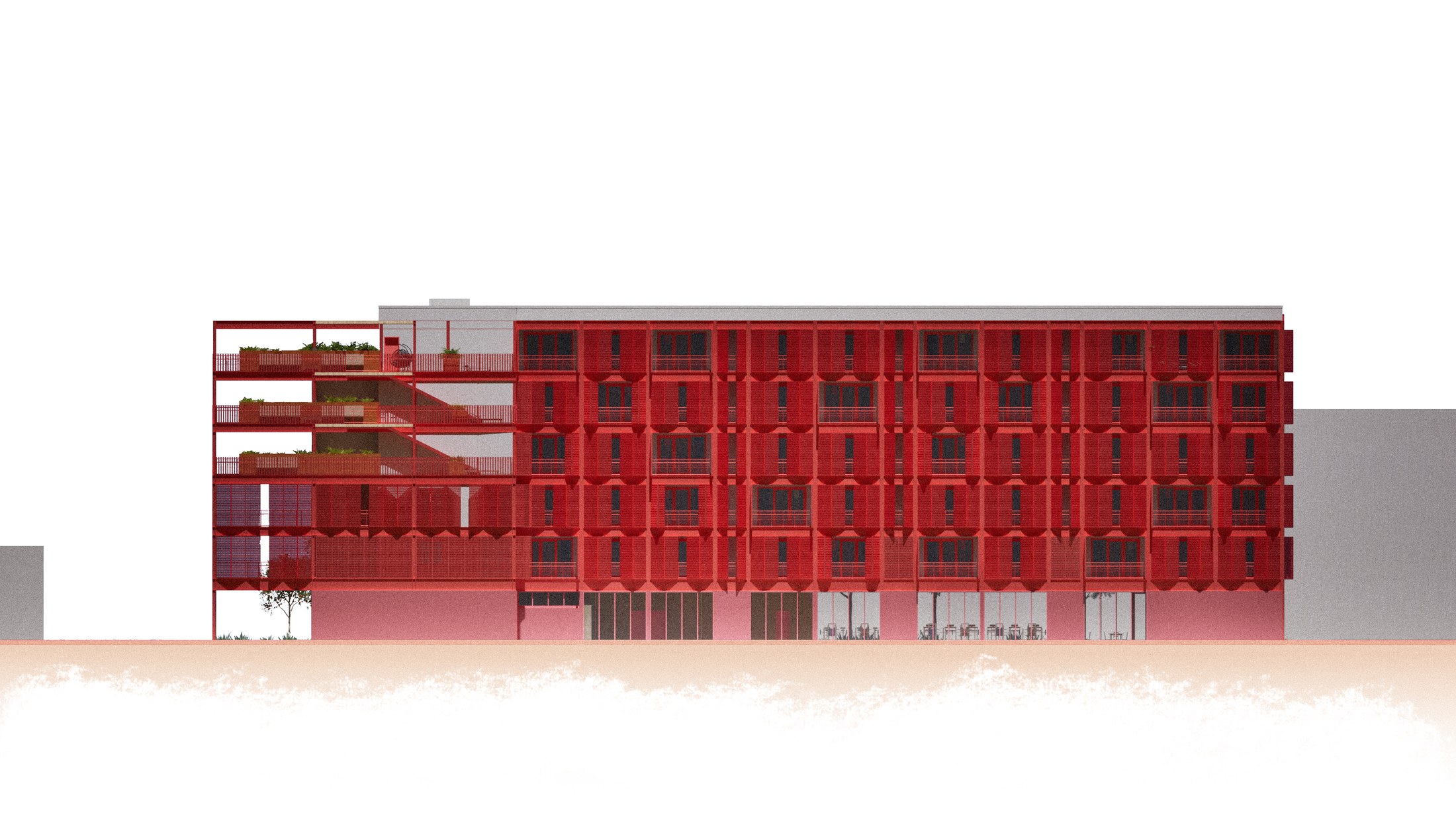 ferrata — Façade Sud 1/200