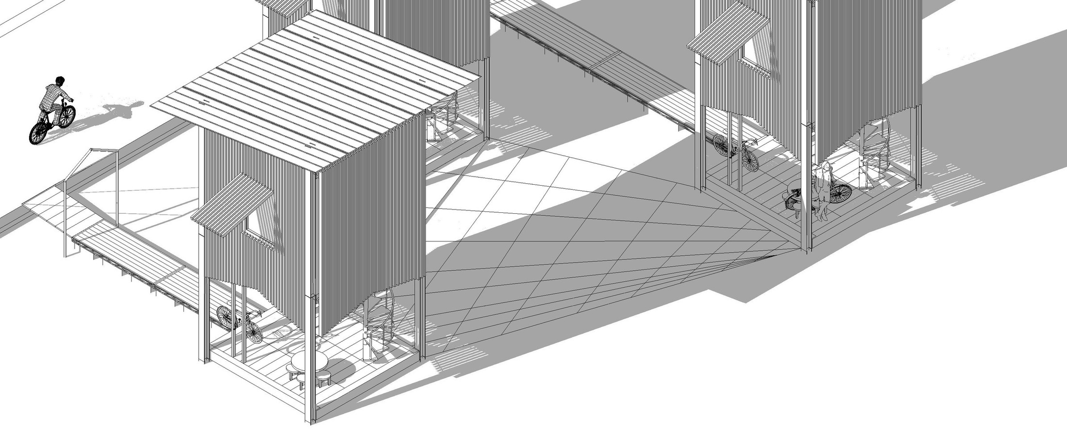 habitat — Vue axonométrique détaillée d'un module