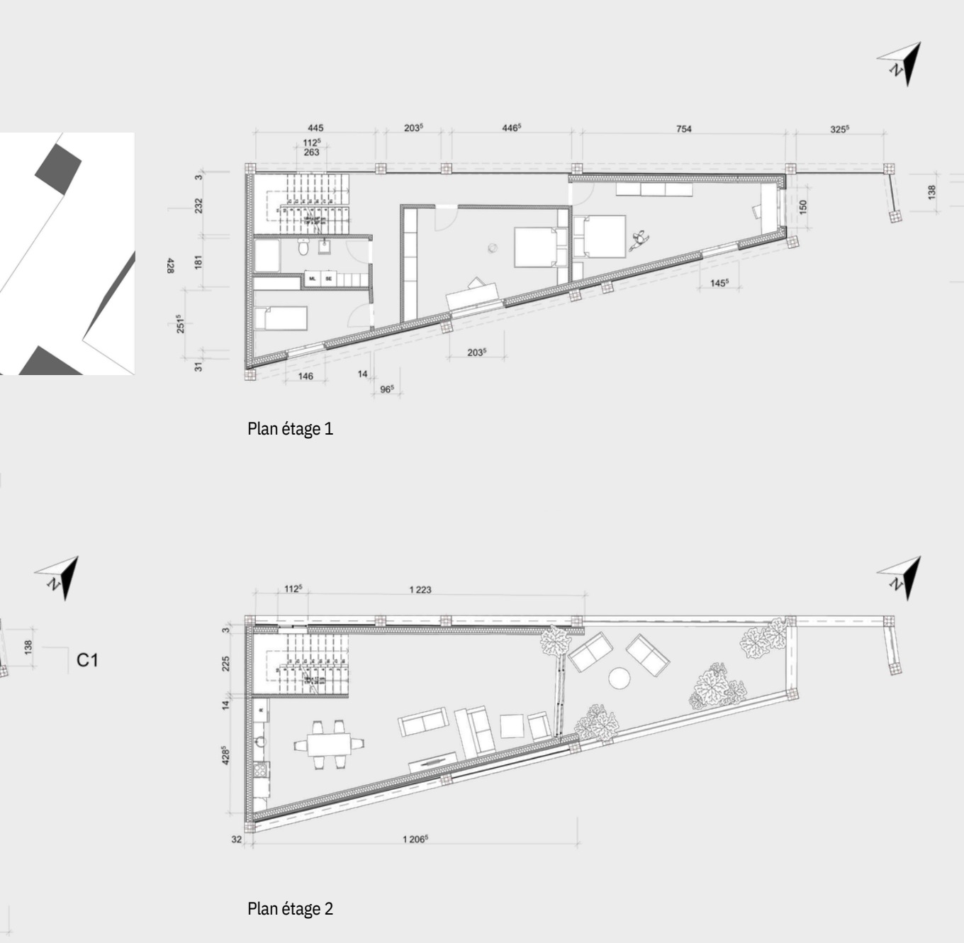 ocasio — Plans d'étage 1 et 2