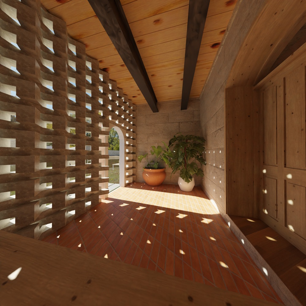 residences — Rendu intérieur — coursive