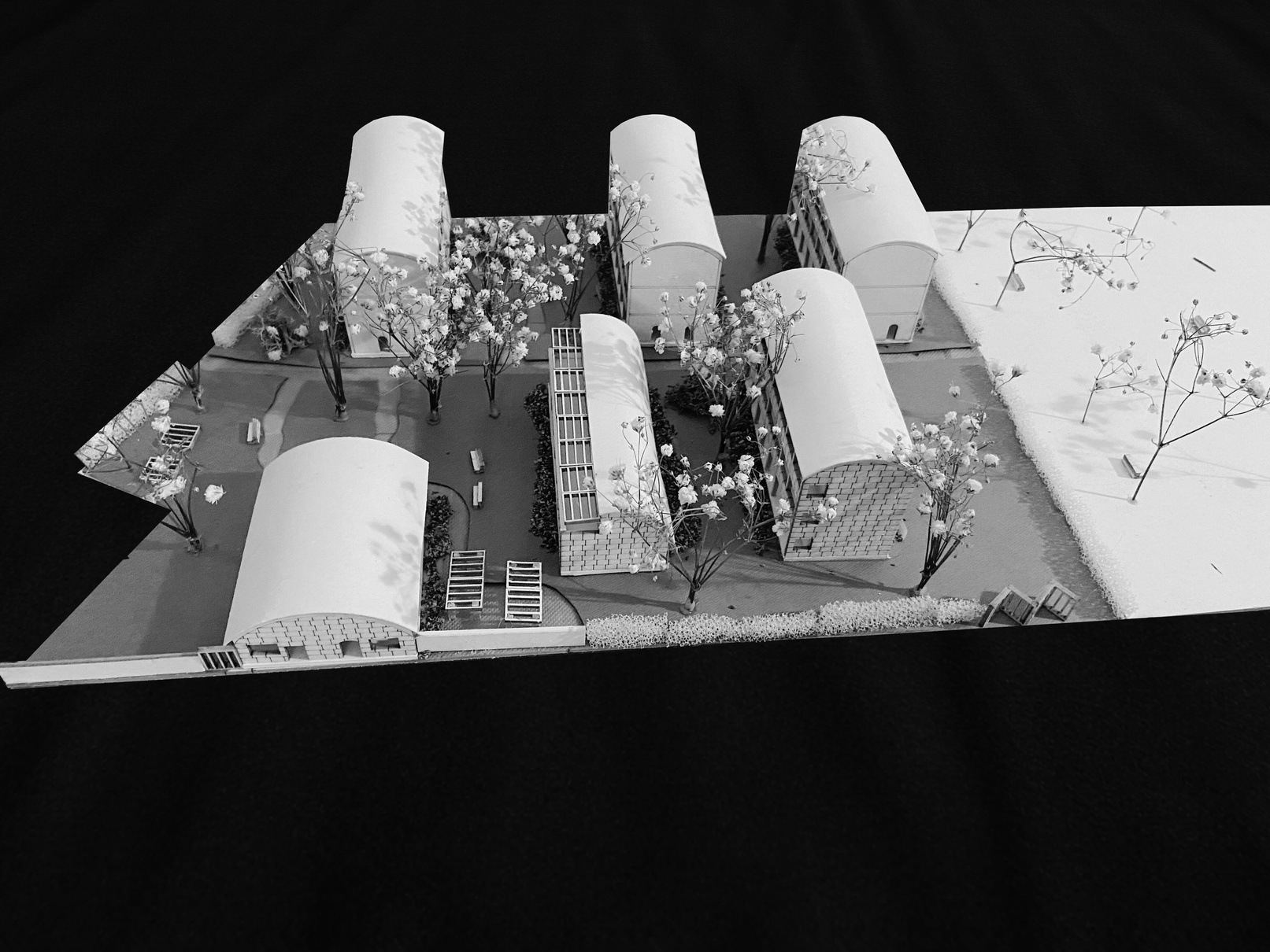 residences — Photographie de maquette — vue aérienne
