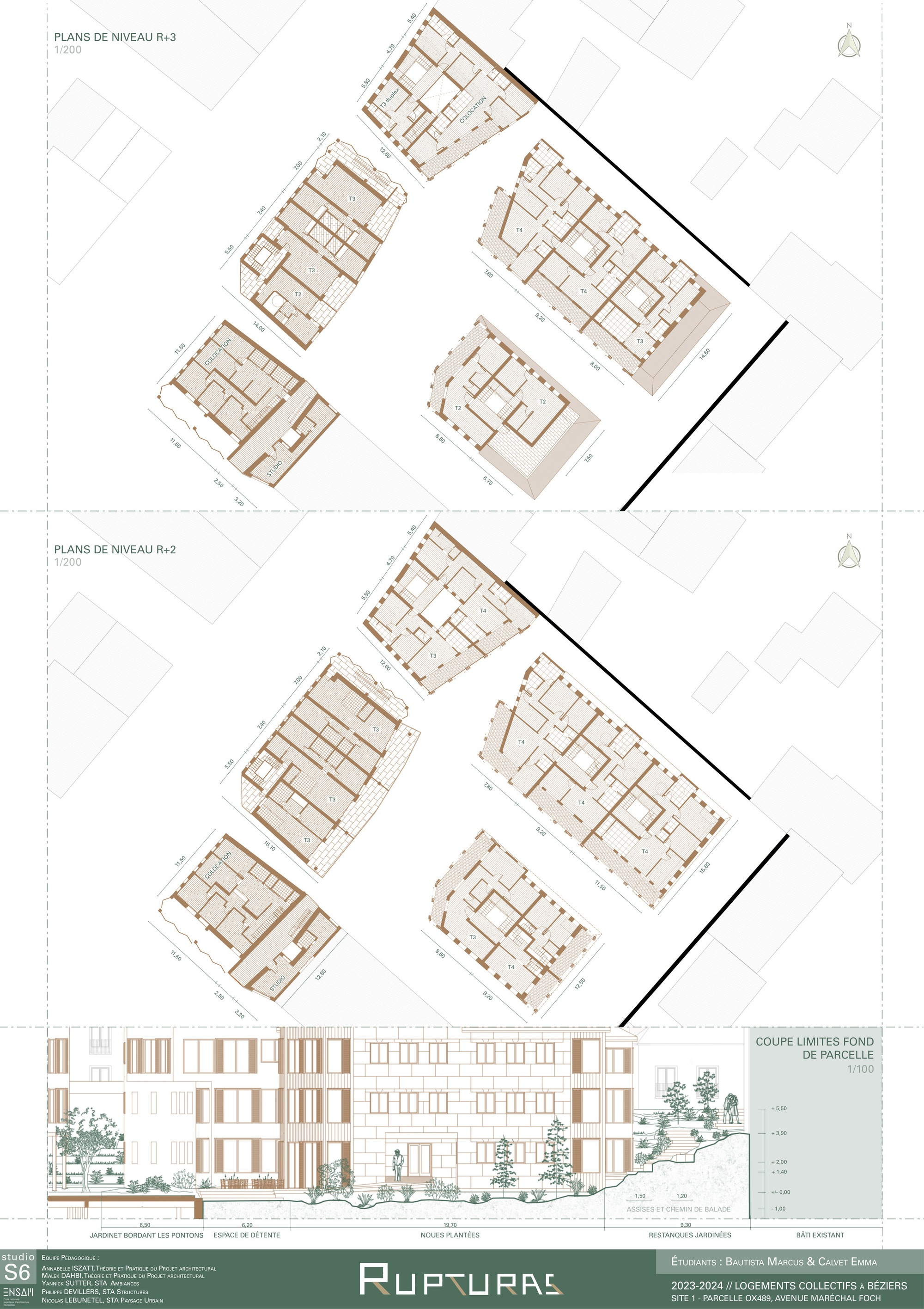 rupturas — Planche — plans de niveau R+2